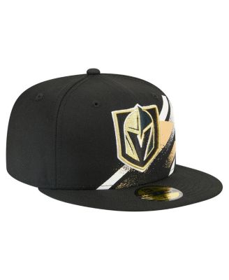 Men's Black Vegas Golden Knights Faded Lines 59FIFTY Fitted Hat