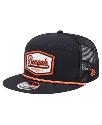New Era - Men's Black Cincinnati Bengals Ripstop Patch 9FIFTY Split Panel Snapback Hat