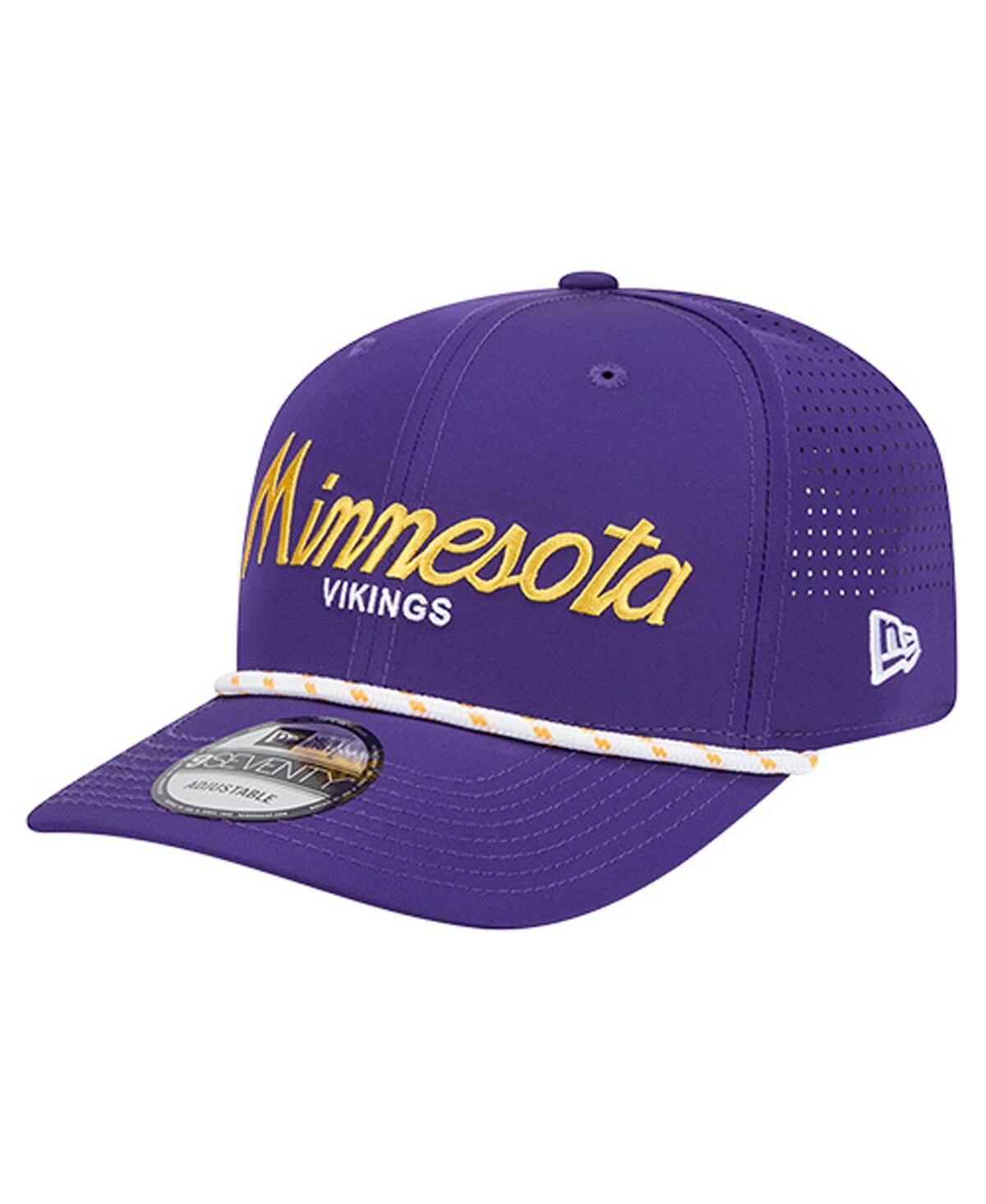 New Era Men's Purple Minnesota Vikings Script 9seventy Adjustable Hat In Purple