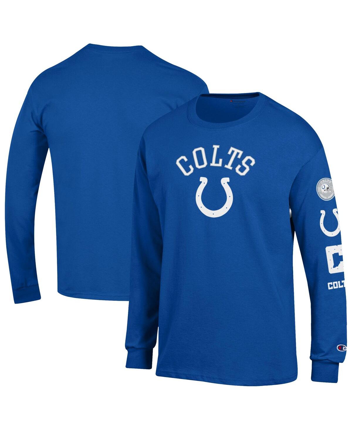 Champion Men's Royal Indianapolis Colts Seal Long Sleeve T-Shirt - Royal