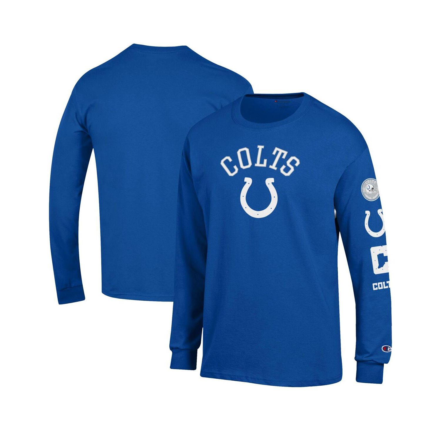 Men's Royal Indianapolis Colts Seal Long Sleeve T-Shirt
