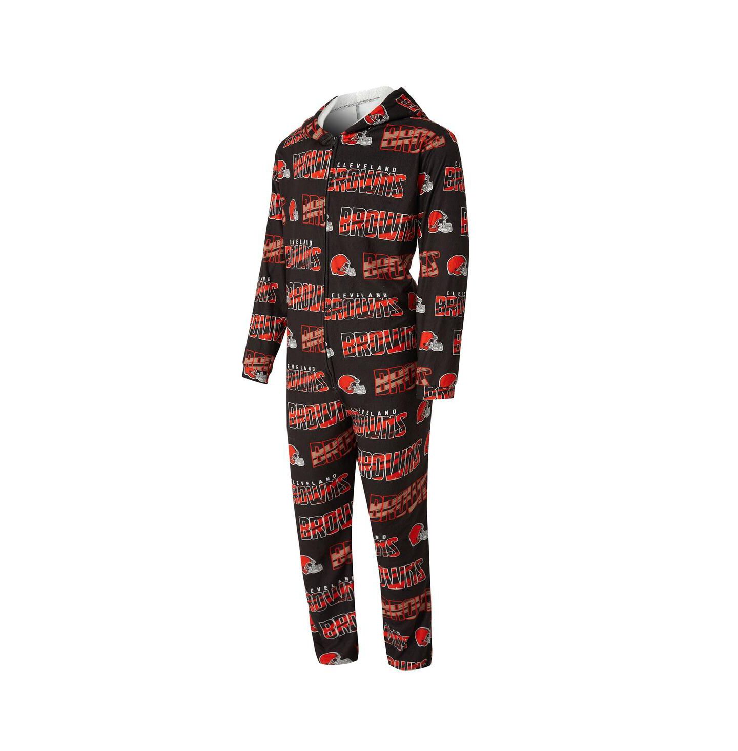 Мужской комбинезон Concepts Sport Cleveland Browns Shuffle из микрофлиса на молнии, Brown — фото 2