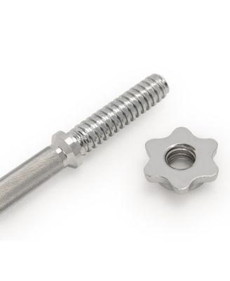 Standard 14” Threaded Chrome Dumbbell Bar Set with Star-Lock Collars