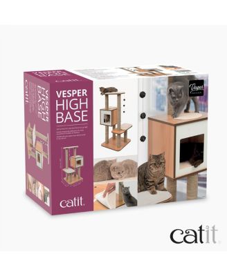 Vesper Cat Furniture V-High Base, Walnut