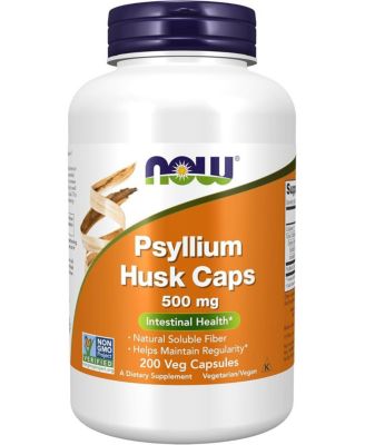 Psyllium Husks Fiber ,500 mg ,200 V Caps