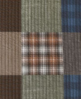 Classic Patchwork Cotton Reversible 3-Pc. Quilt Set, Full/Queen