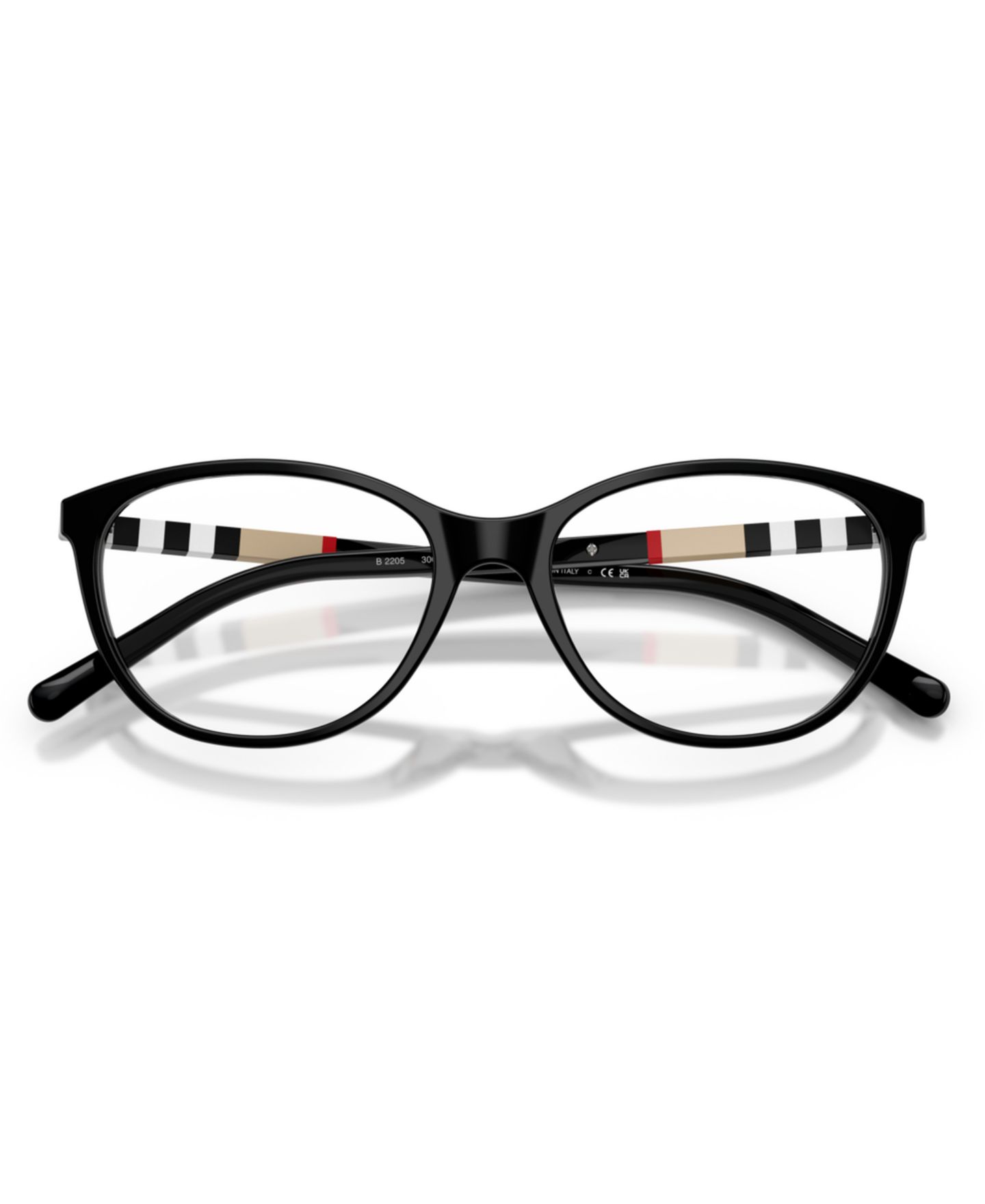 Женские очки Burberry Woman Square Plastic BE2205 Eyeglasses, цвет: Чёрный — фото 5