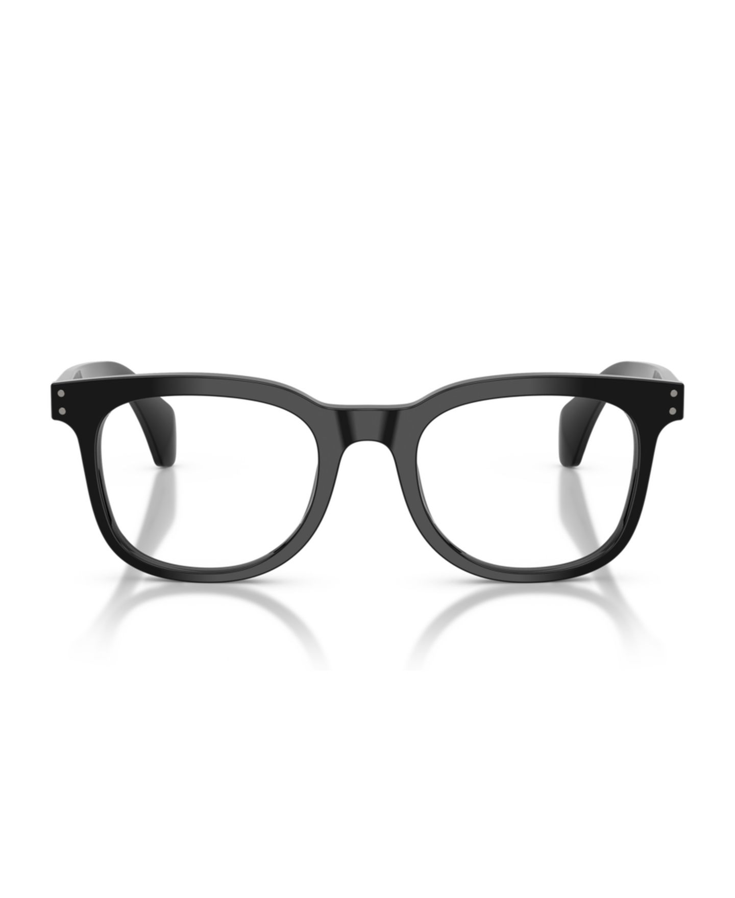 Очки Moncler Unisex Panthos Plastic ME2023 Eyeglasses, цвет: Блестящий чёрный — фото 2
