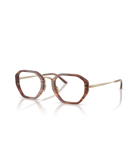 Мужские очки Giorgio Armani Man Irregular Plastic AR7282 Eyeglasses, цвет: Полосатый коричневый