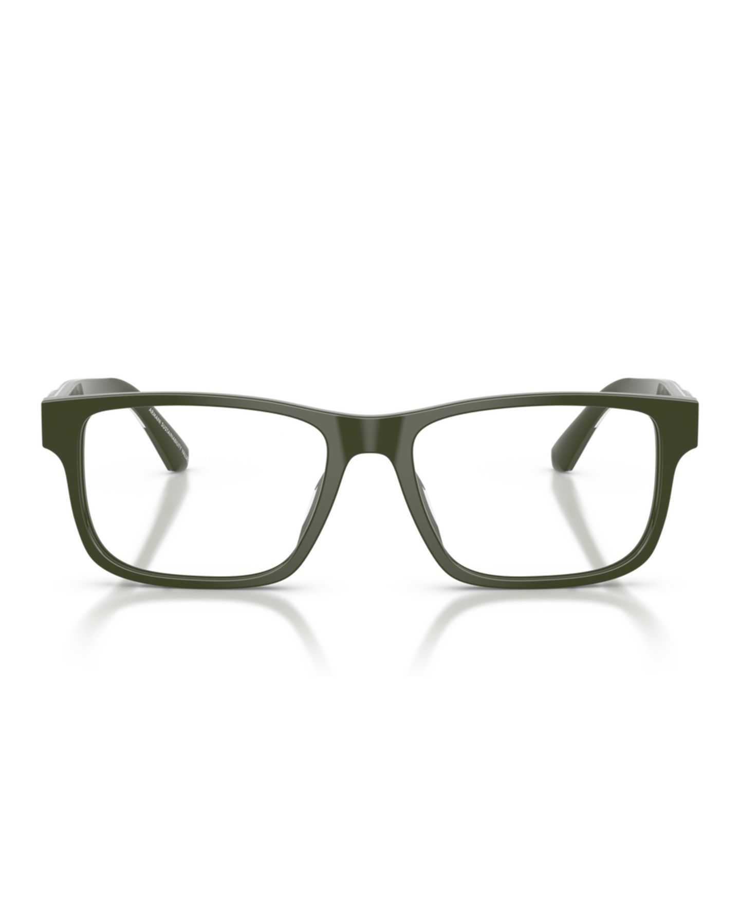 Мужские очки Emporio Armani Man Rectangle Plastic EA3265U Eyeglasses, цвет: Блестящий зелёный — фото 2