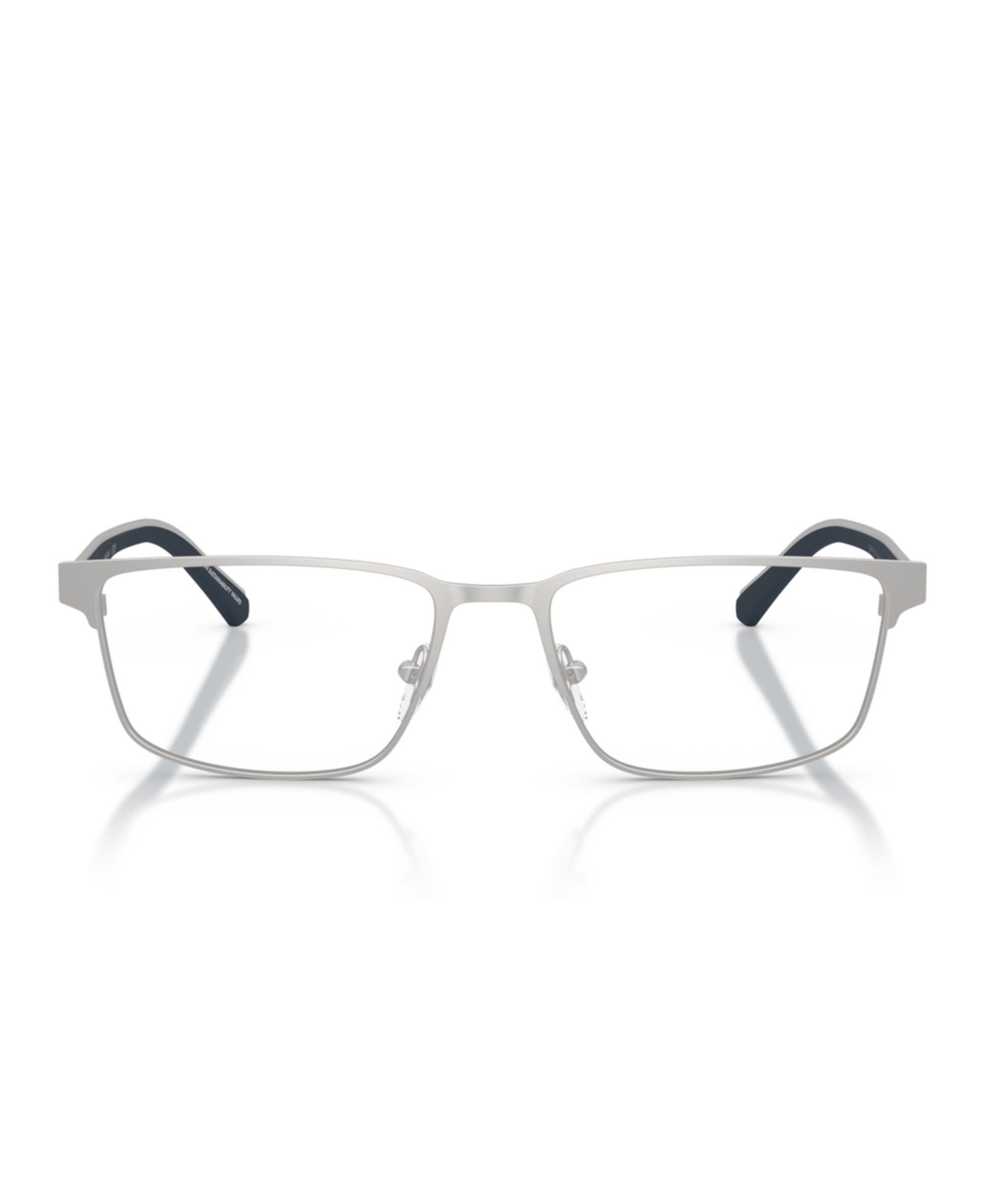 Мужские очки Emporio Armani Man Rectangle Metal EA1175 Eyeglasses, цвет: Матовый серебряный — фото 2