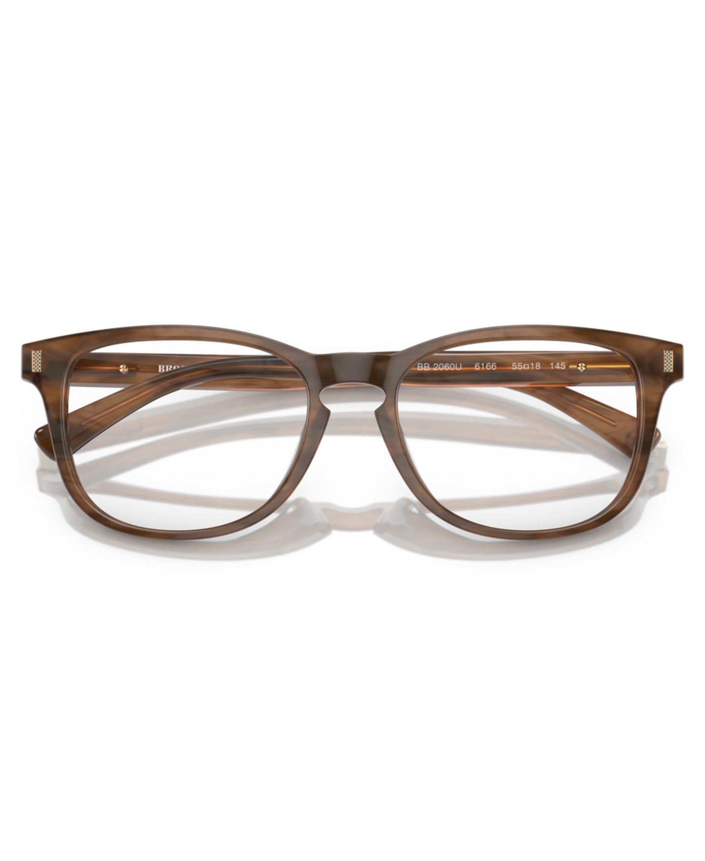 Мужские очки Brooks Brothers Man Round Plastic BB2060U Eyeglasses, цвет: Коричневый — фото 2
