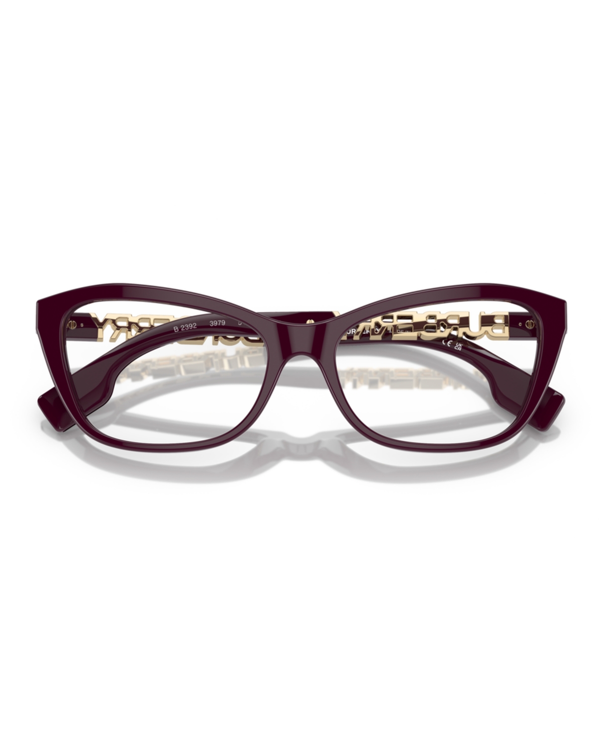 Burberry Women's Cat Eye Eyeglasses, Be2392 In Burgundy