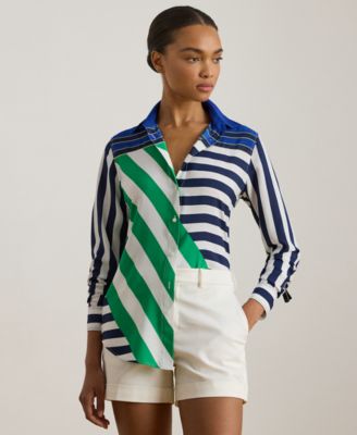 Lauren Ralph Lauren - Petite Long-Sleeve Striped Shirt
