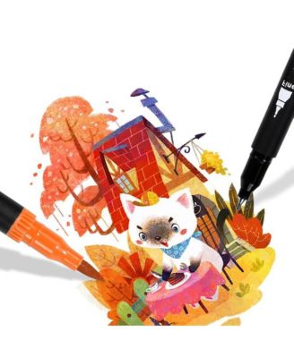 24 Acrylic Paint Markers, Waterproof Art Pens Set, Portable Marker Pens for Wooden, Canvas, Stone, Rock, Glass, Ceramic