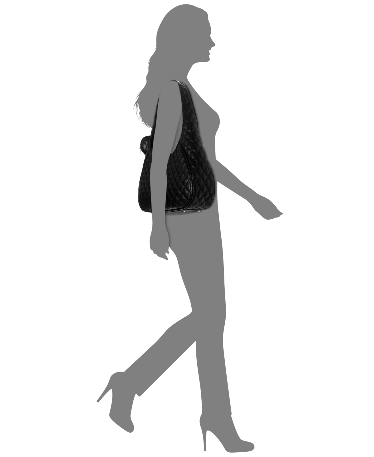 Guess Atabey Zip Top Small Hobo Bag In Black