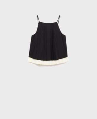 Women's Pleated Combined Top