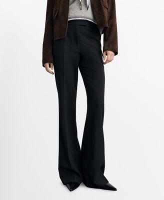MANGO - Women's Mid-Rise Flare Pants