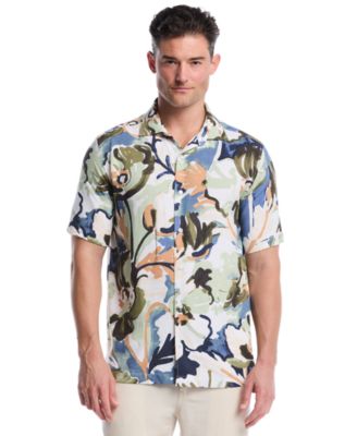 Cubavera - Men's Water-Color Painting Print Classic-Fit Shirt