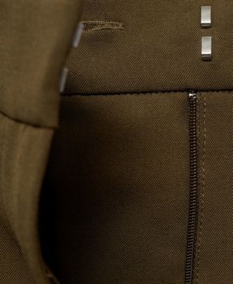 Women's Wide-Leg Mid-Rise Pleated Pants