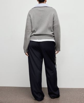 Women's Contrast Stripe Straight Pants