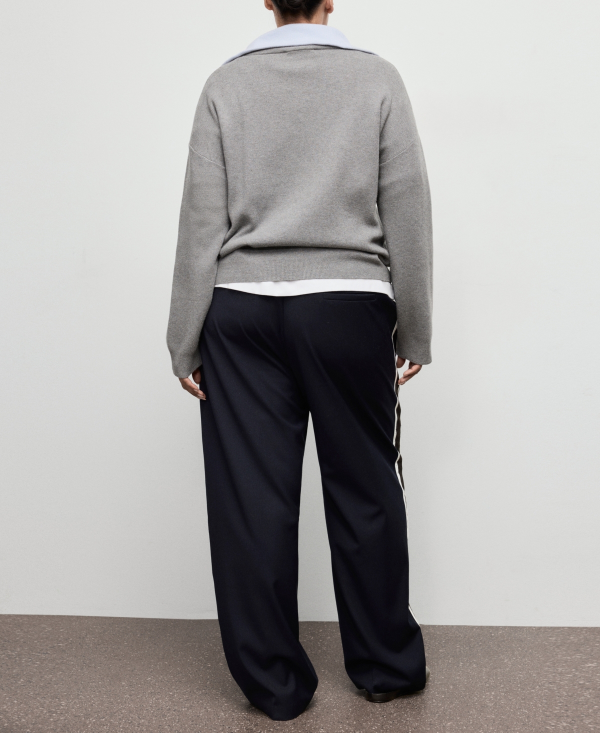 Mango Women's Contrast Stripe Straight Pants