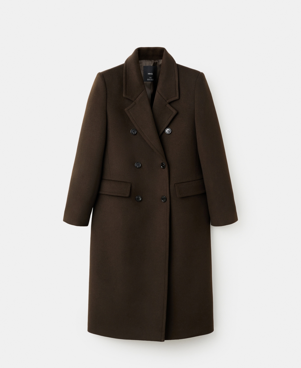 Mango Women's Double-breasted Wool Coat In Brown