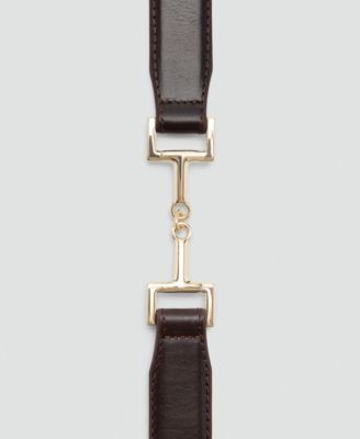 Women's Metallic Detail Leather Belt