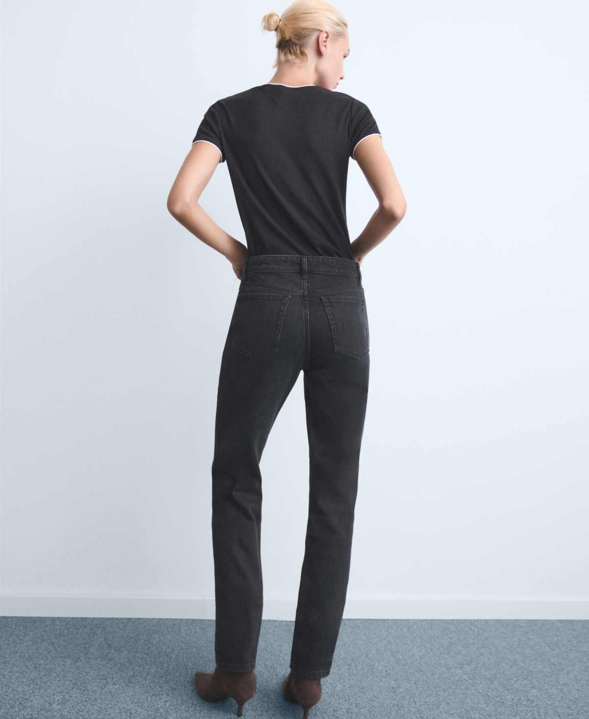 Mango Women's Slim-Fit High-Waist Jeans