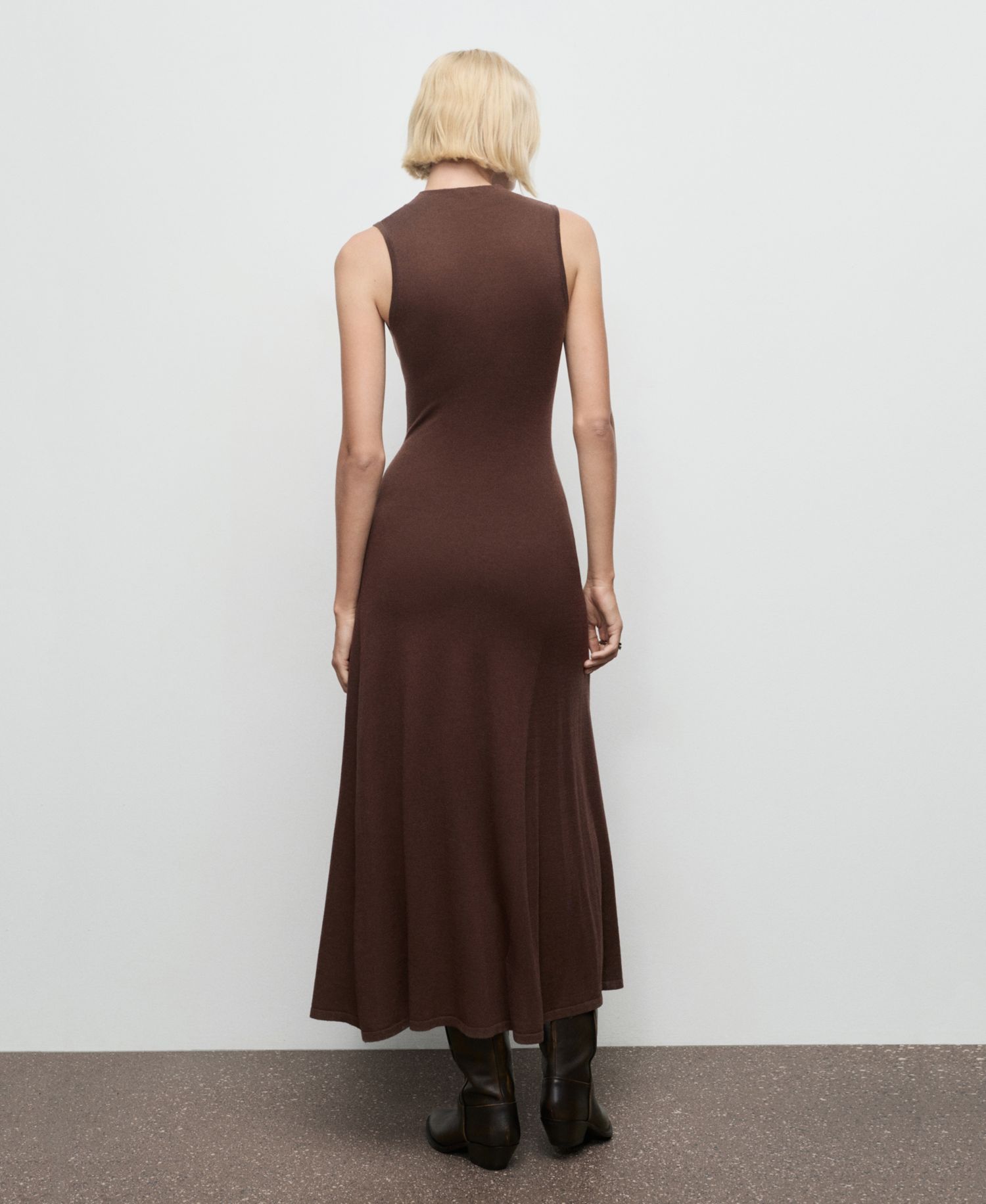 Women's Perkins-Neck Knitted Dress