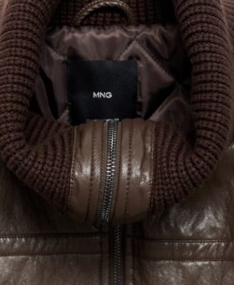 Women's Leather-Effect Roll-Neck Jacket