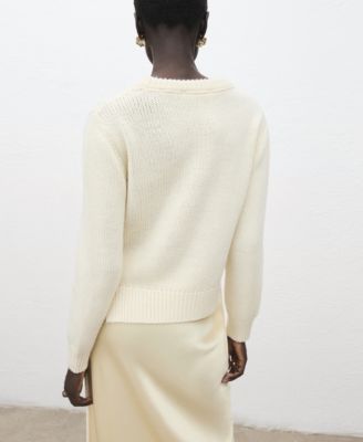 Women's Tie Slits Knitted Sweater