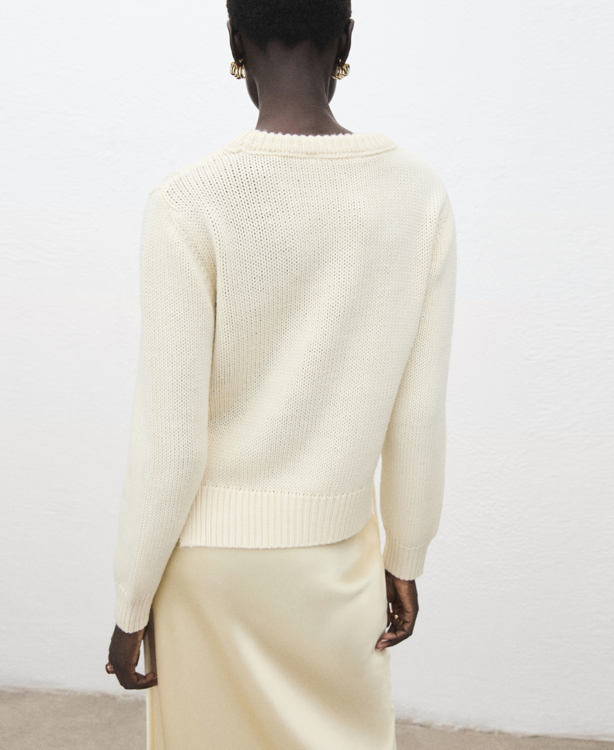 Mango Women's Tie Slits Knitted Sweater