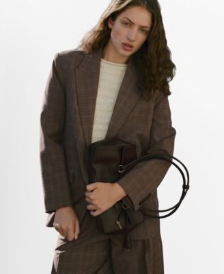 MANGO - Women's Check Suit Blazer