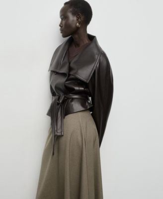 Women's Houndstooth Wool-Blend Skirt