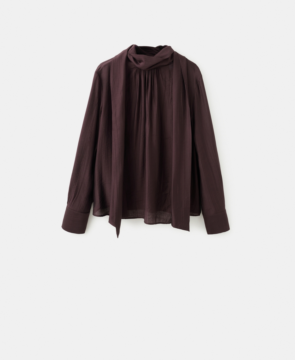 Mango Women's Foulard Textured Blouse In Brown