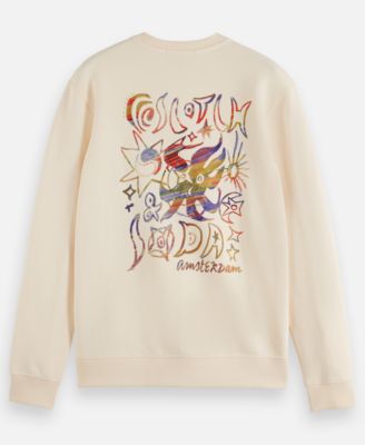 Men's Front and Back Artwork Pullover Sweatshirt