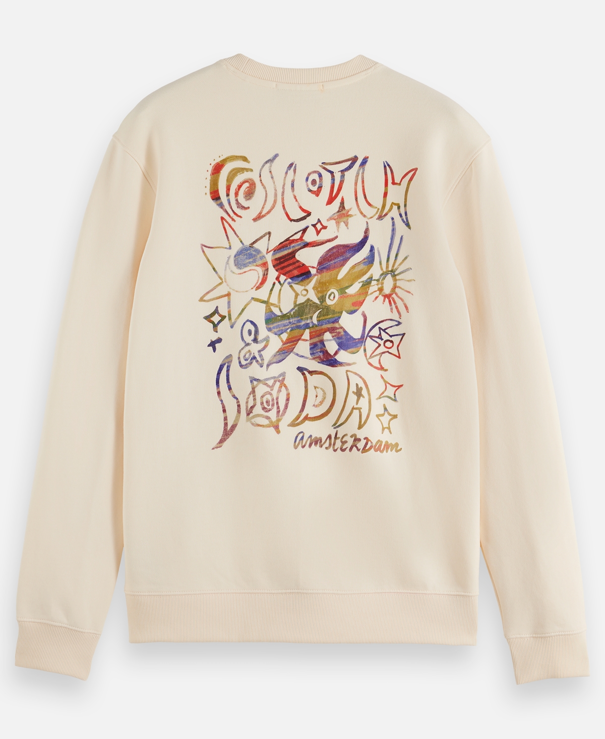 Scotch & Soda Men's Front and Back Artwork Pull-Over Sweatshirt