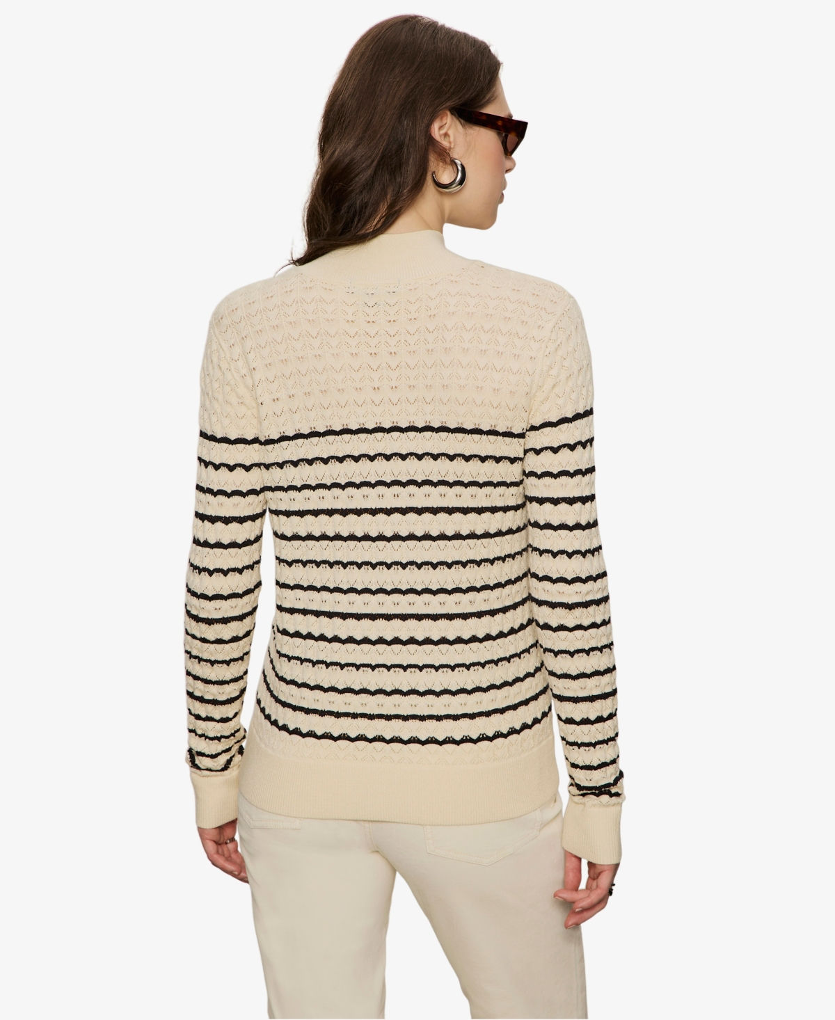 Sanctuary Women's Forever Striped Mock Neck Sweater