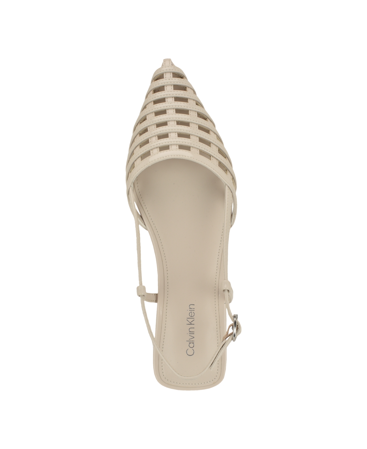 Calvin Klein Glessia Slingback Flat In White