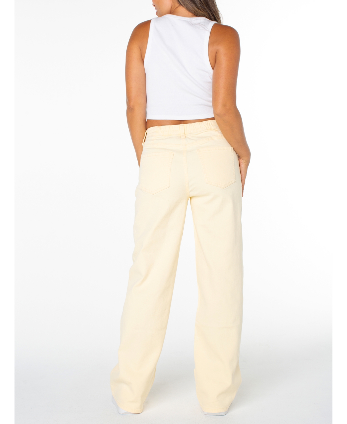 Celebrity Pink Juniors' Baggy Wide-leg Jeans In Neutral