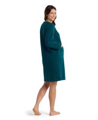 Women's Long-Sleeve Solid Short Grip Robe
