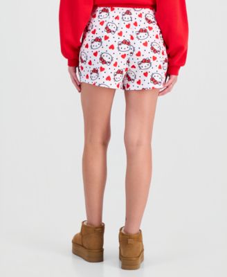 Juniors' Hello Kitty Valentine's Day Brushed Jersey Lounge Shorts