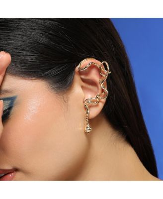 Women's The Tangle-Drop Cuff Earrings - California Gold