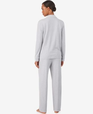 Women's Long Sleeve Notch Collar Long Pant Pajama Set