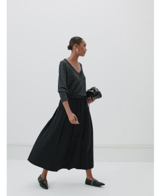 Women's Gracey V Neck Metallic Jumper