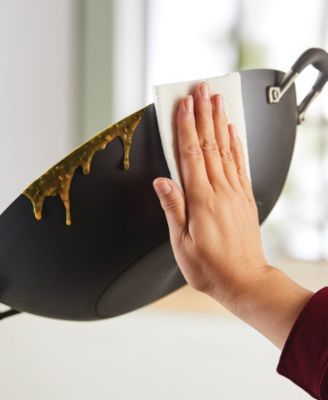 Advanced Home Hard-Anodized Nonstick Wok with Side Handles, 14"