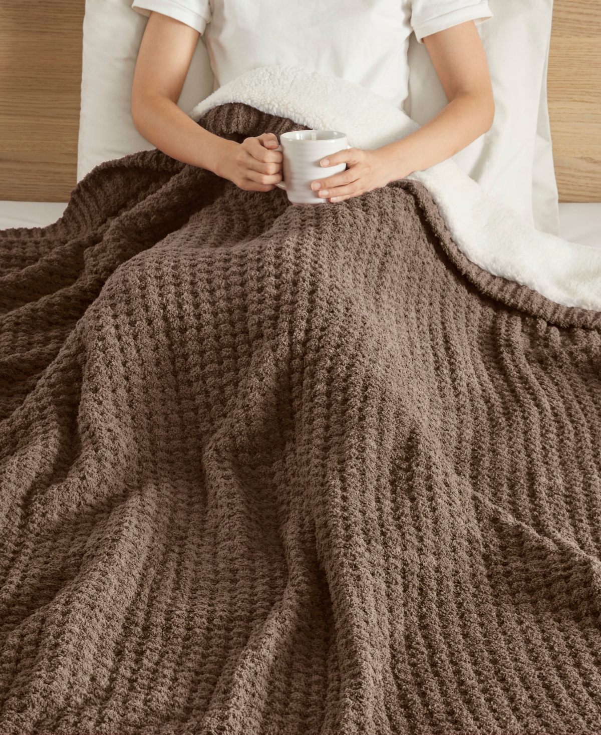 Madison Park Rowan Waffle Knit Chenille Throw, 50" x 60"