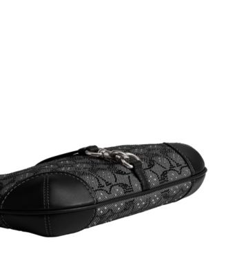 Hamptons Crystal Signature Jacquard Hobo Bag