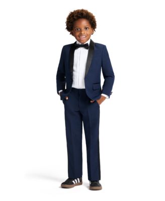 Nautica - Boys 2T-7 4-Piece Long Sleeve Shirt, Vest, Pants and Tie Set